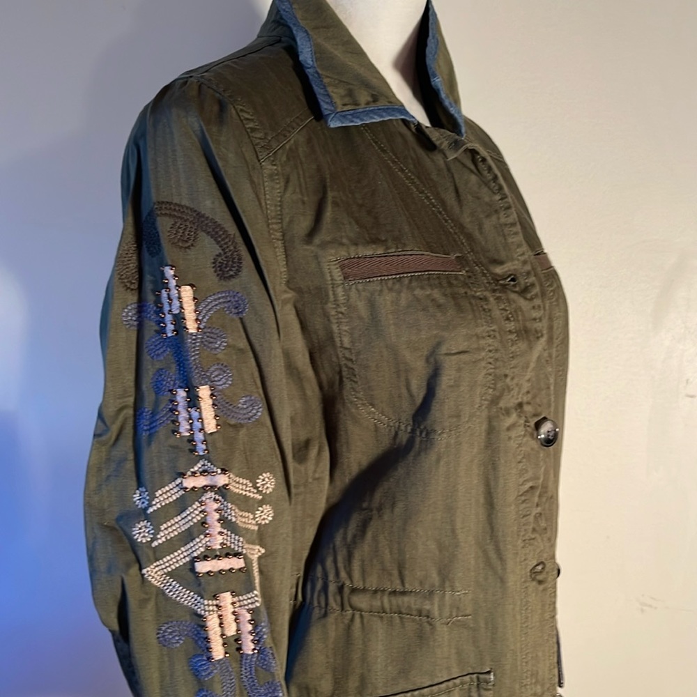 Hei Hei Embroidered and Beaded Military Style Jacket